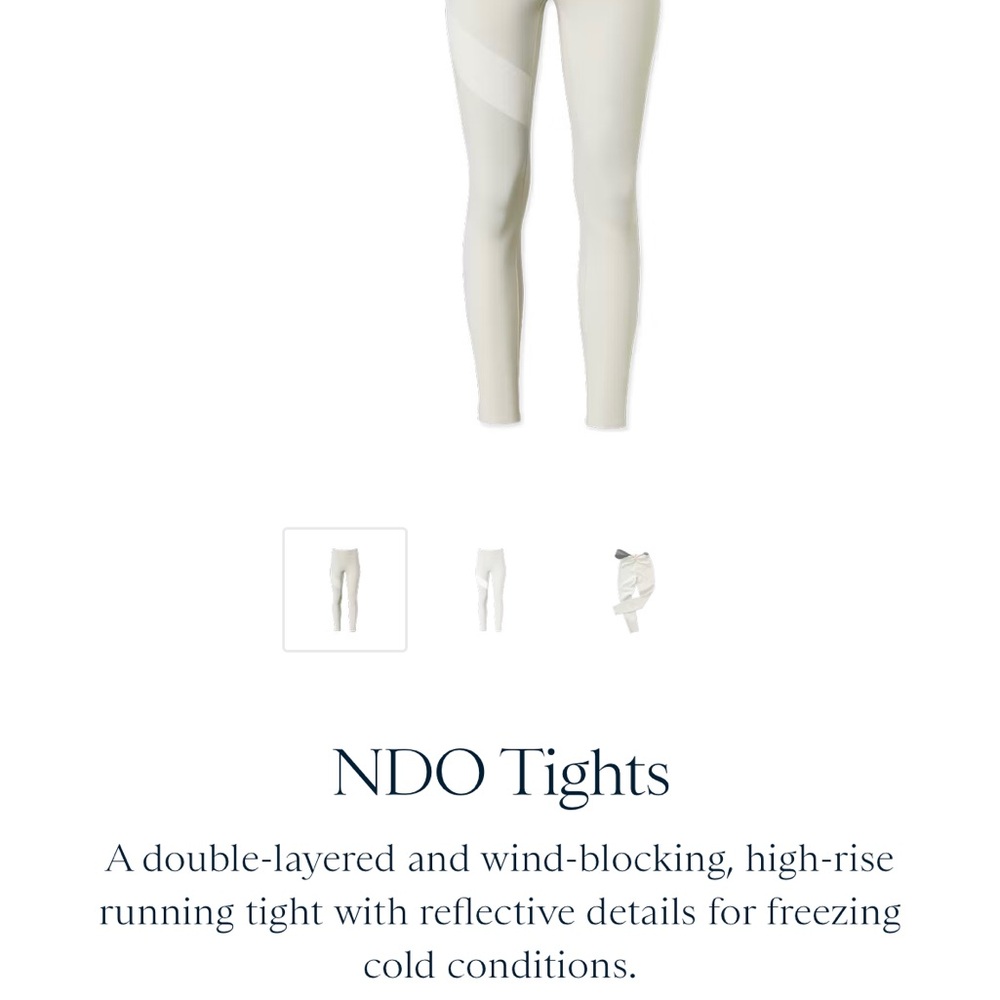 Tracksmith NDO Athletic Running Tights with Wind-Blocking Technology